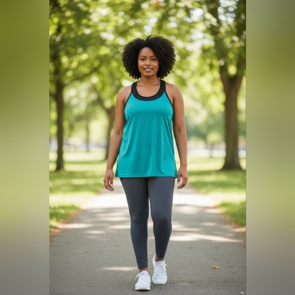 C9 by Champion Tops - Champion C9 Tank Top Women's Black and PEACOCK GREEN Athletic Top size XL